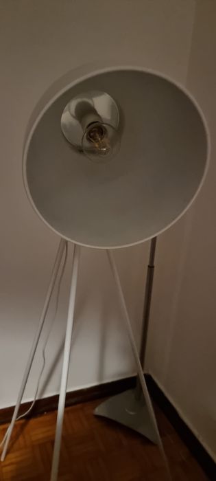 Candeeiro c/ Lâmpada de Led Vintage Branco