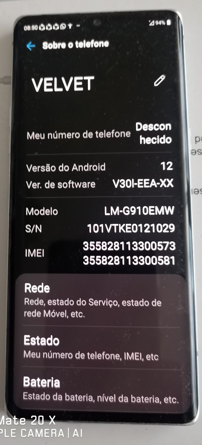 LG Velvet dual sim