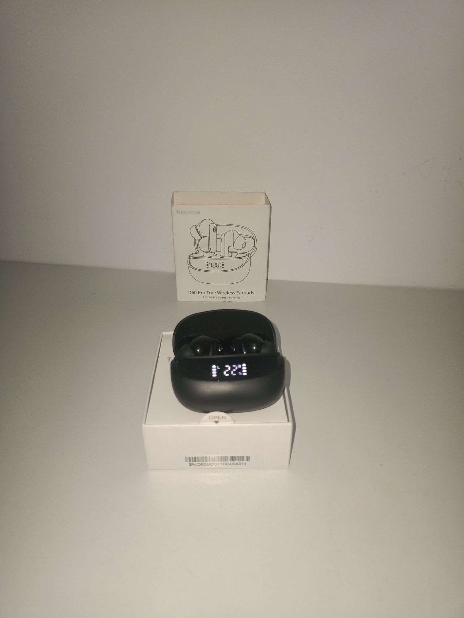 Słuchawki douszne bezprzewodowe Bluetooth 5.4 z mikrofonem  D60 pro