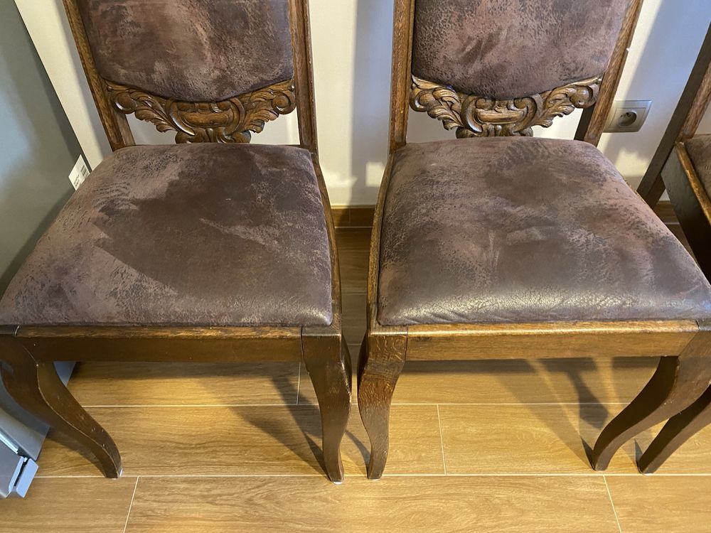 Krzesła drewniane 4 sztuki. Retro antyk. Komplet
