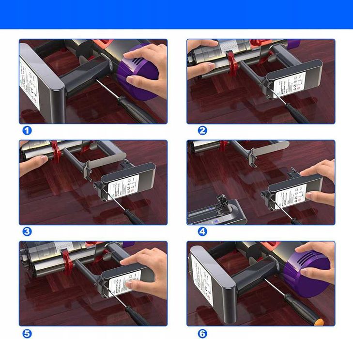 Akumulator Swarey 6Ah pasuje do odkurzacza Dyson V10 25.2V + filtr
