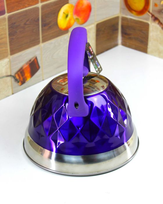 Czajnik 3L z Gwizdkiem – fioletowy, Stal Nierdzewna, Indukcja