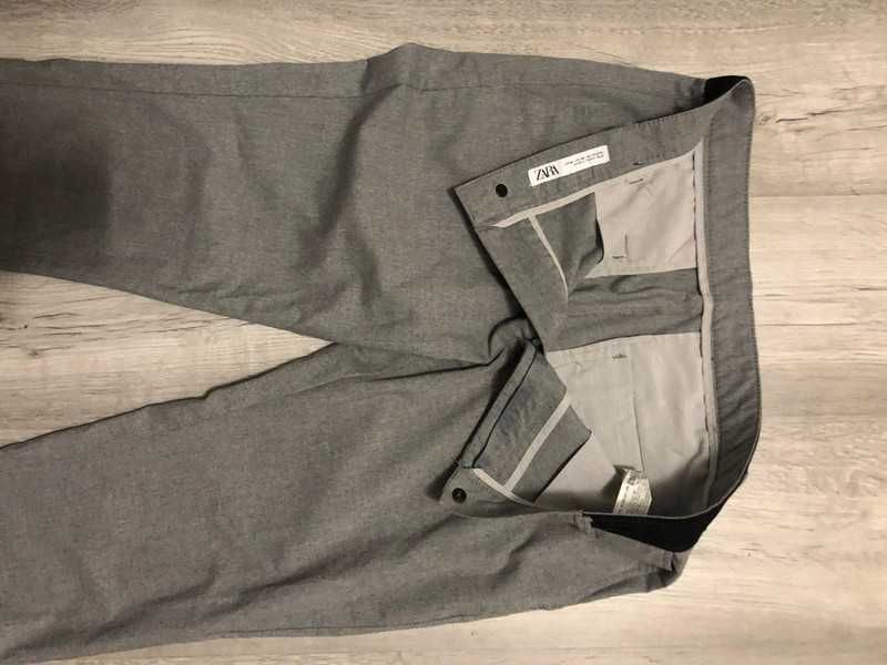 Calças Chino Cinzentas Zara MEN