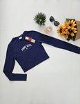 Crop top granatowy długi rękaw nowy z metką bawełna 100% Tommy Jeans