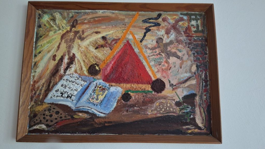 Obraz olejny z ramą wysokość 39cm x szerokość 53,5 cm