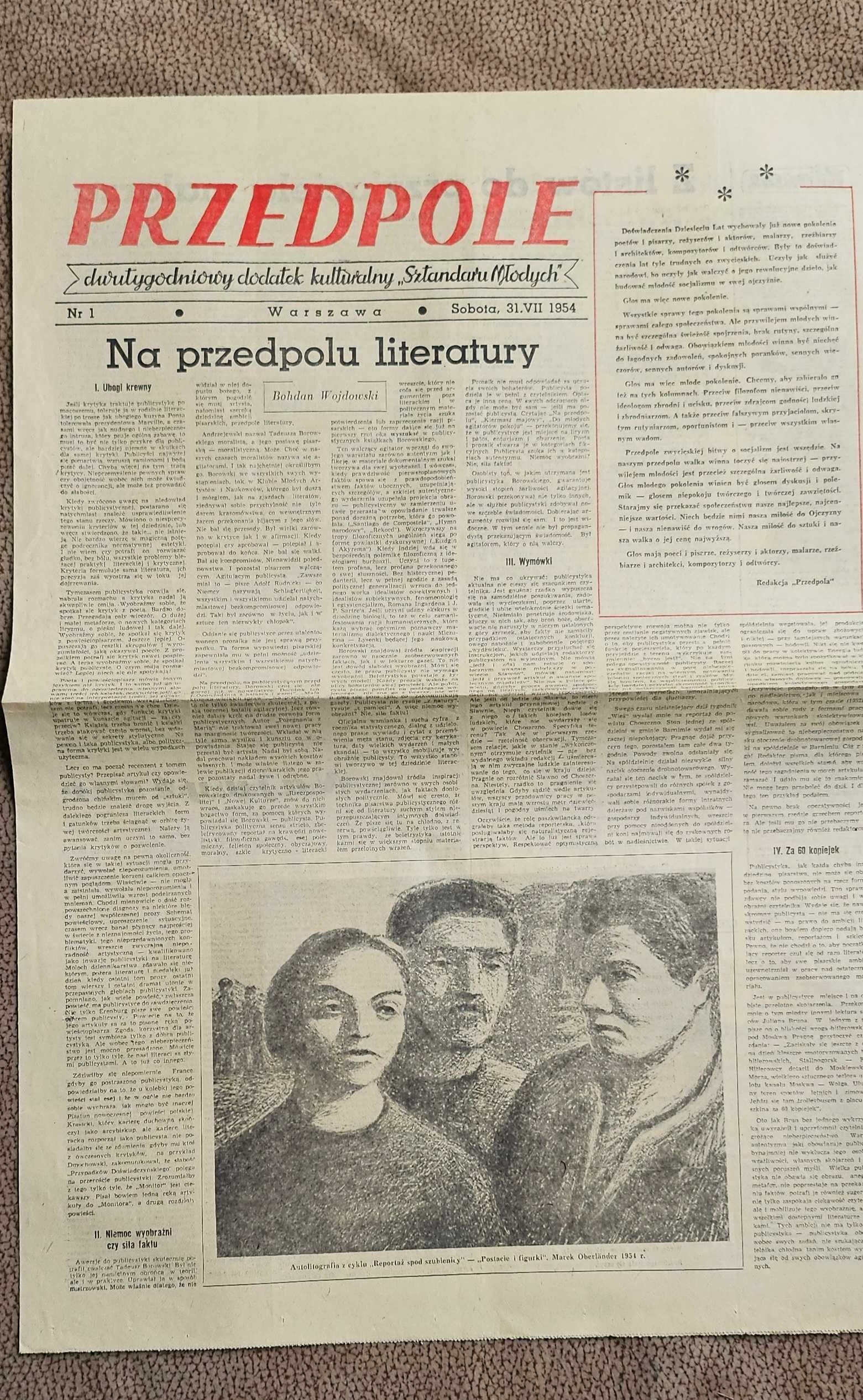 Archiwalne stare gazety Życie literackie Trybuna wolności itp. 1953-55