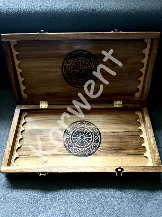 Дерев'яні Шахмати Ручної Роботи (Шашки + Нарди)