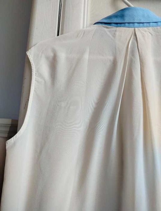 M 38 oversize COS kremowa nude jedwabna koszula 100% wysoka jakość