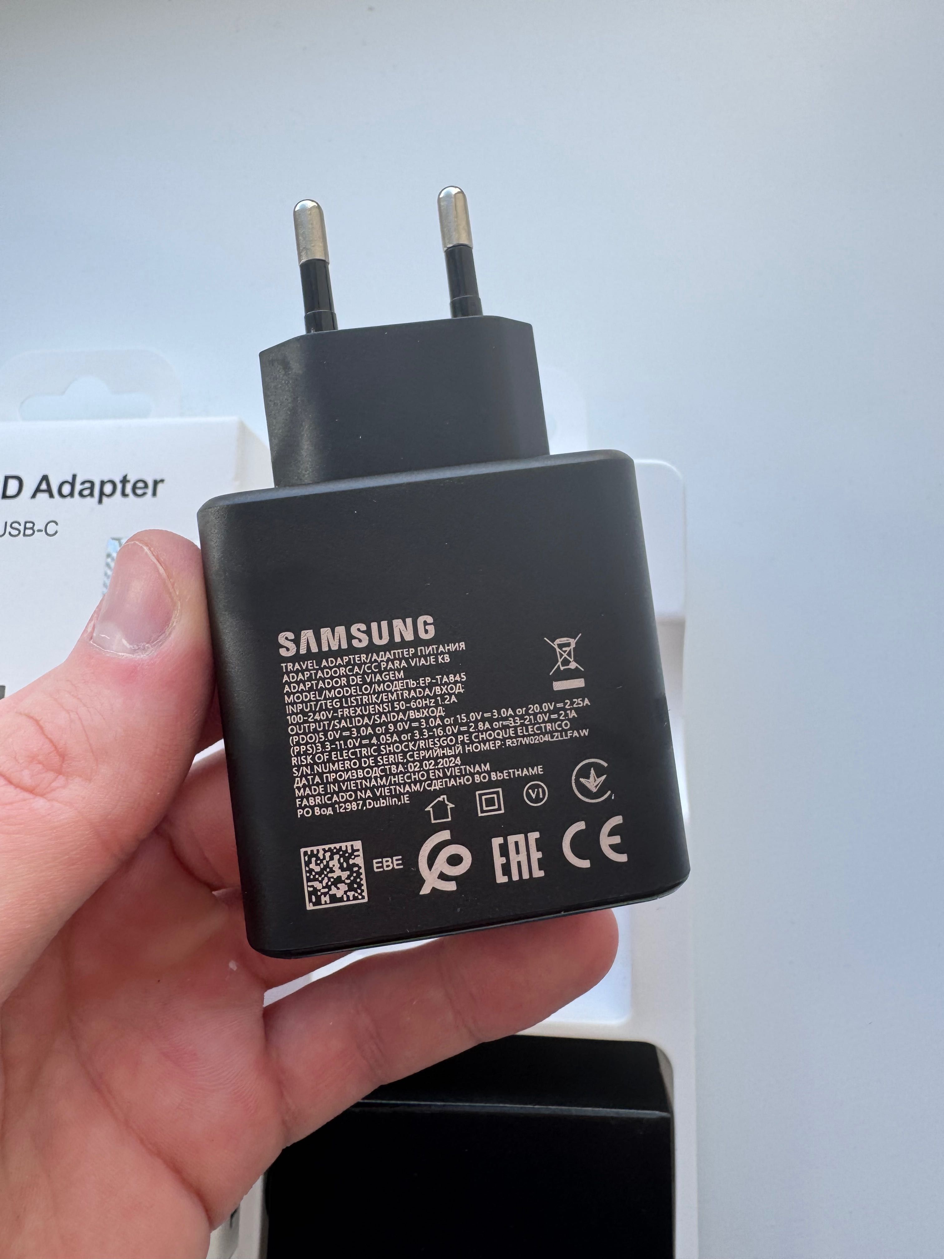Швидкісна зарядка ОРИГІНАЛ oem Samsung 45W.PDБлок + Кабель EP-TA800