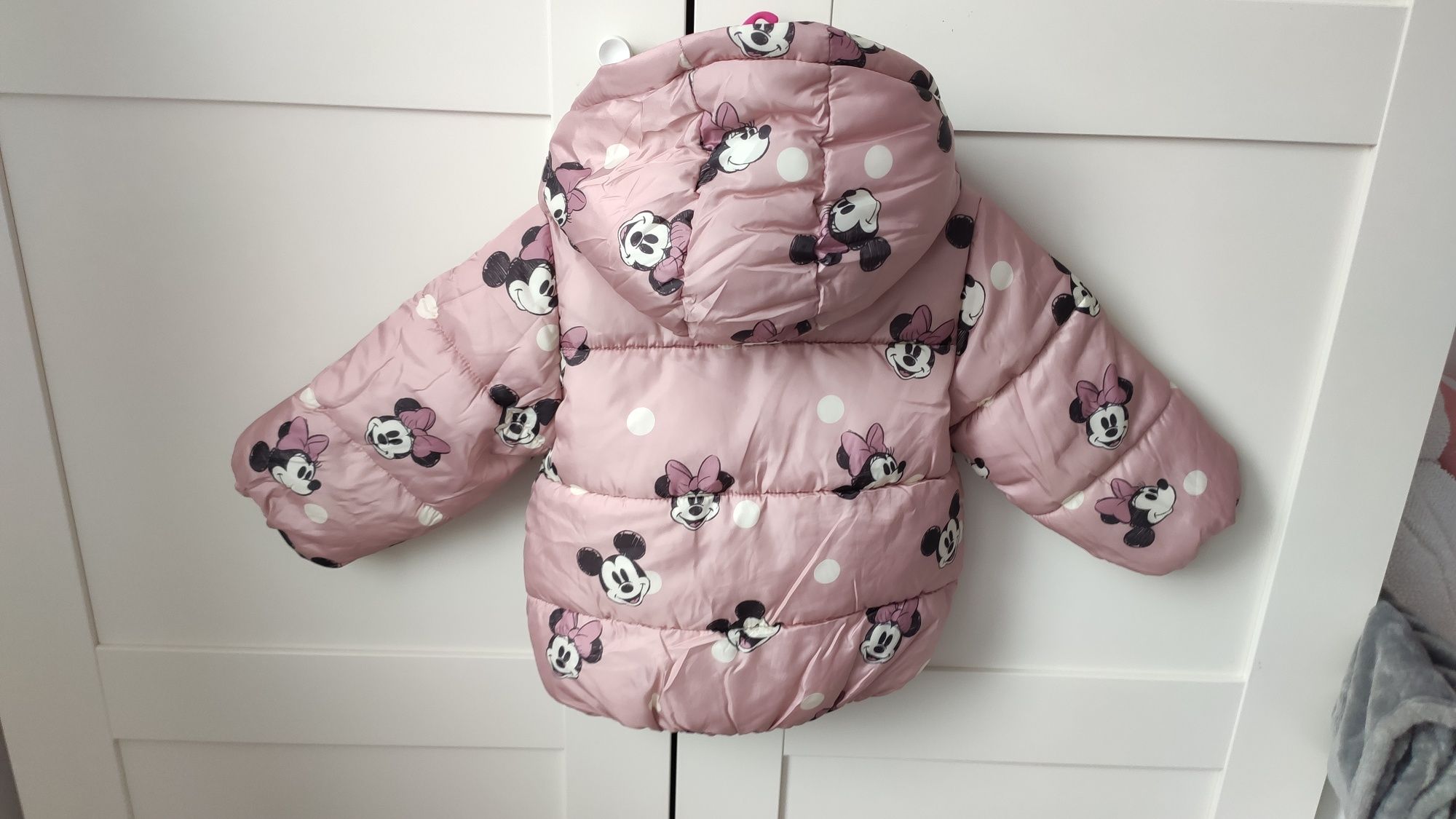 Kurtka puchowa puffer h&m r.80.myszka minnie