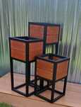 Donice metal drewno loft