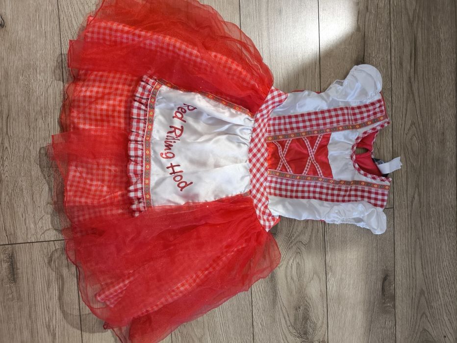 Kostium, strój, przebranie, sukienka dla dziewczynki Czerwony Kapturek