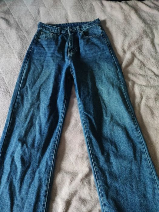 Długie spodnie dżinsowe dżinsy dzwony M