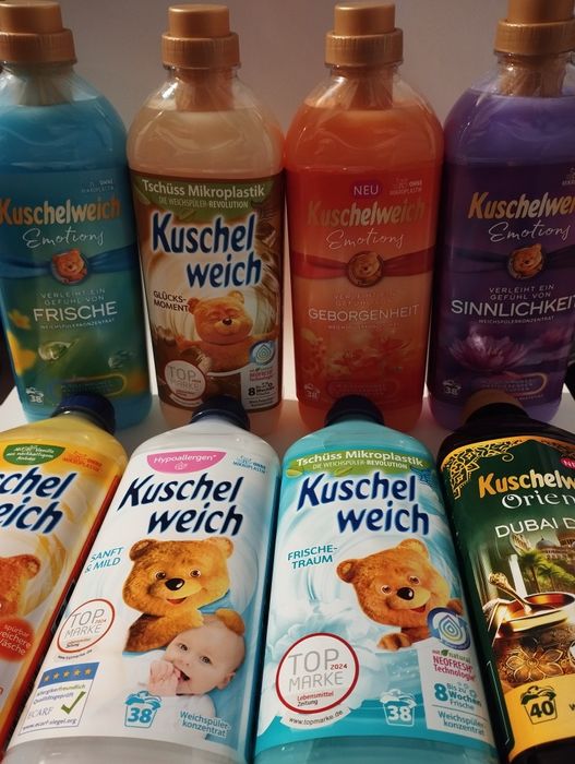 Mega wielki zestaw płynów do płukania kuschelweich 8 szt, 38 prań- 1 L