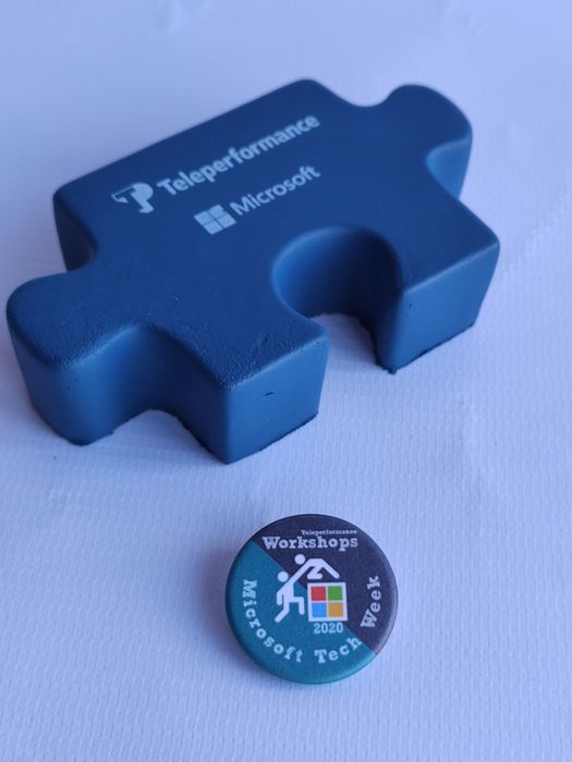 Pin e antistress peça Microsoft Azul