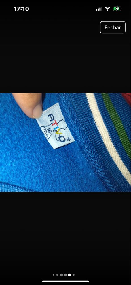 Casaco desportivo cardado,como novo,para menino de 12/13 anos