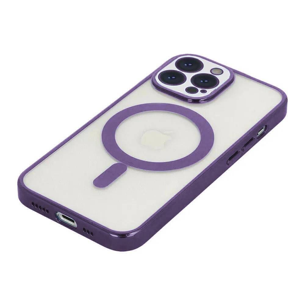 Etui do iPhone 15 Pro MagSafe Case z osłoną aparatu fioletowe