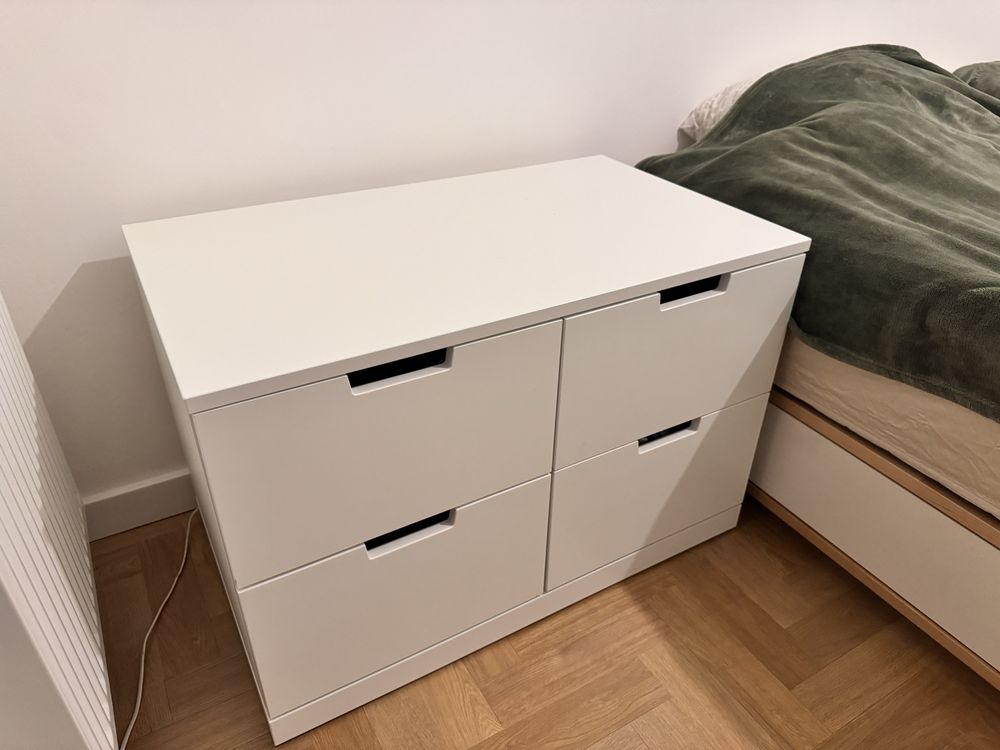 IKEA Nordli BIAŁA Komoda szafka nocna 4-szuflady 80x47x53cm