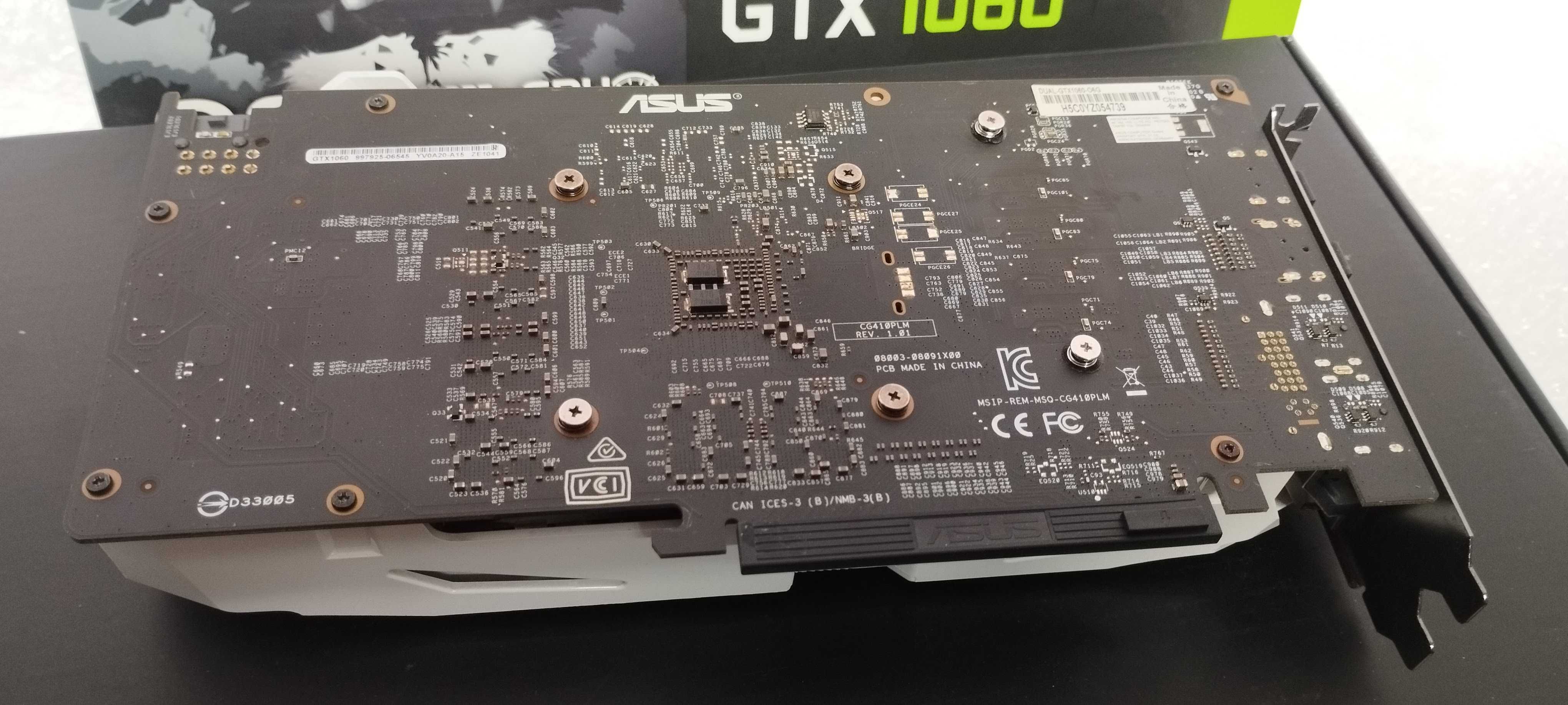 НЕРОБОЧА! Ігрова ASUS GeForce GTX1060 6Gb DUAL OC (DUAL-GTX1060-O6G)