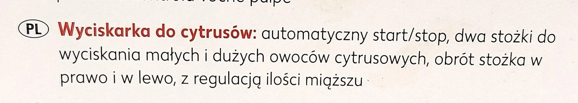 Wyciskarka do cytrusów INTERTEK 25 wat