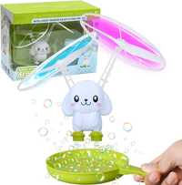 Latająca zabawka Ulikey światło led bańki mydlane, mini dron biały