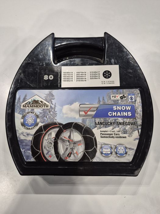 Łańcuchy śniegowe Mammooth roz.80 nowe