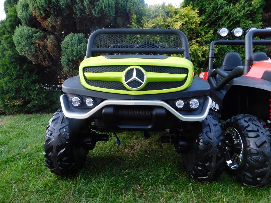 BARDZO DUŻY Samochód na Akumulator Mercedes Unimog 4x4 AUTO