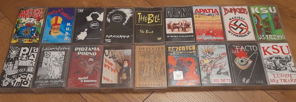 Kasety magnetofonowe-zestaw punk rock i HC