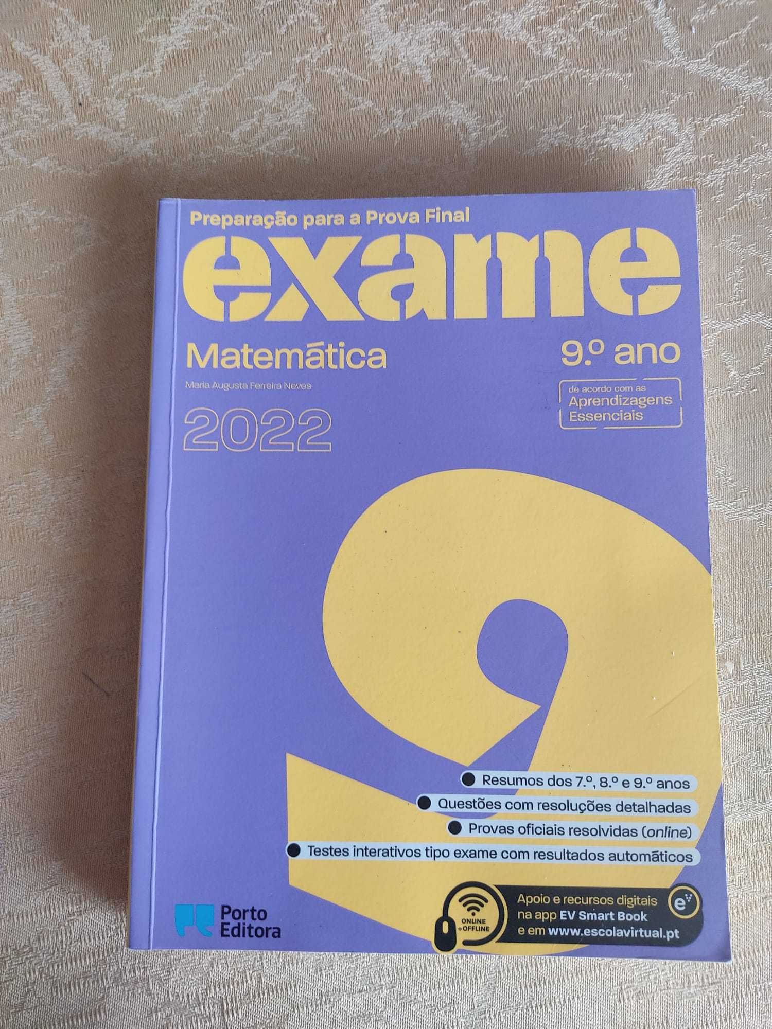 Preparação para a Prova Final 2022 - Matemática - 9.º ano (COMO NOVO)