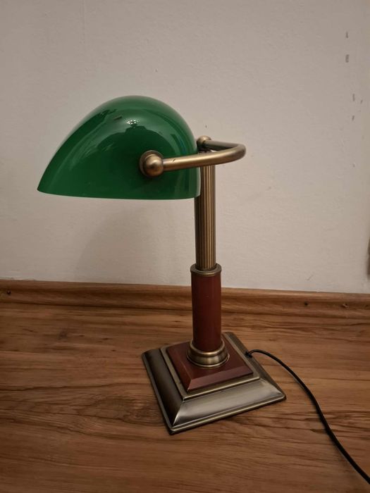Lampa bankierska biurkowa