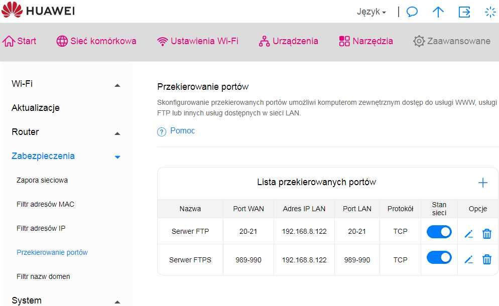 Huawei B535 router WiFi/LTE