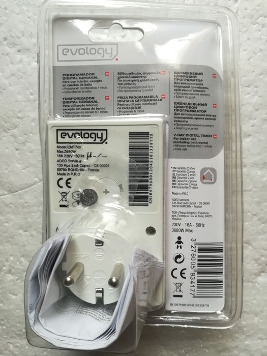 Temporizador Digital Semanal (Novo/Selado)