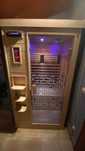 Sauna portátil c/ LEDs, rádio CD e controlo de temperatura
