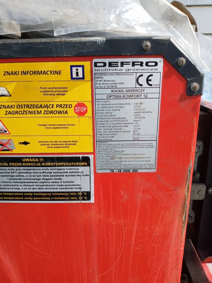 Piec na drewno i węgiel z pompką kocioł grzewczy Optima komfort