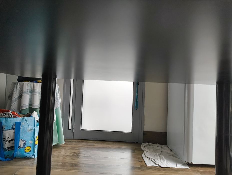 Mesa de cozinha em vidro, 140x90 cm