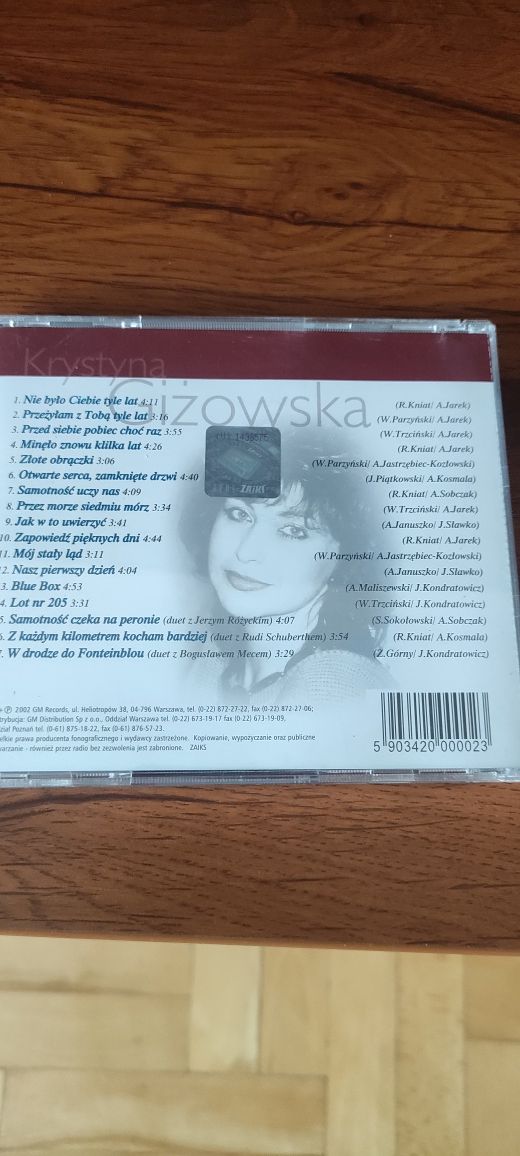 Sprzedam płytę CD Krystyna Giżowska Złote Przeboje