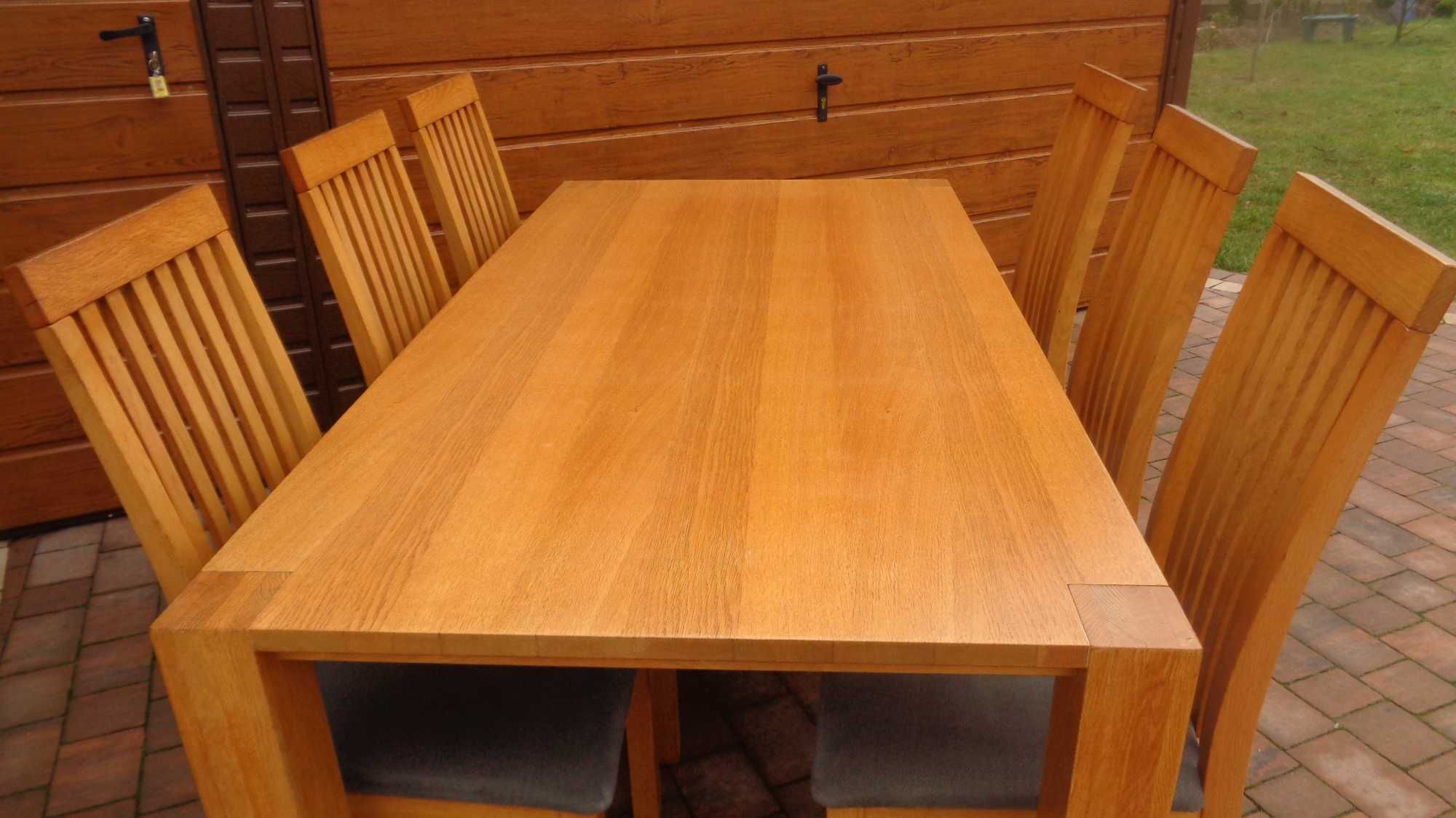 zestaw stół i 6 krzeseł