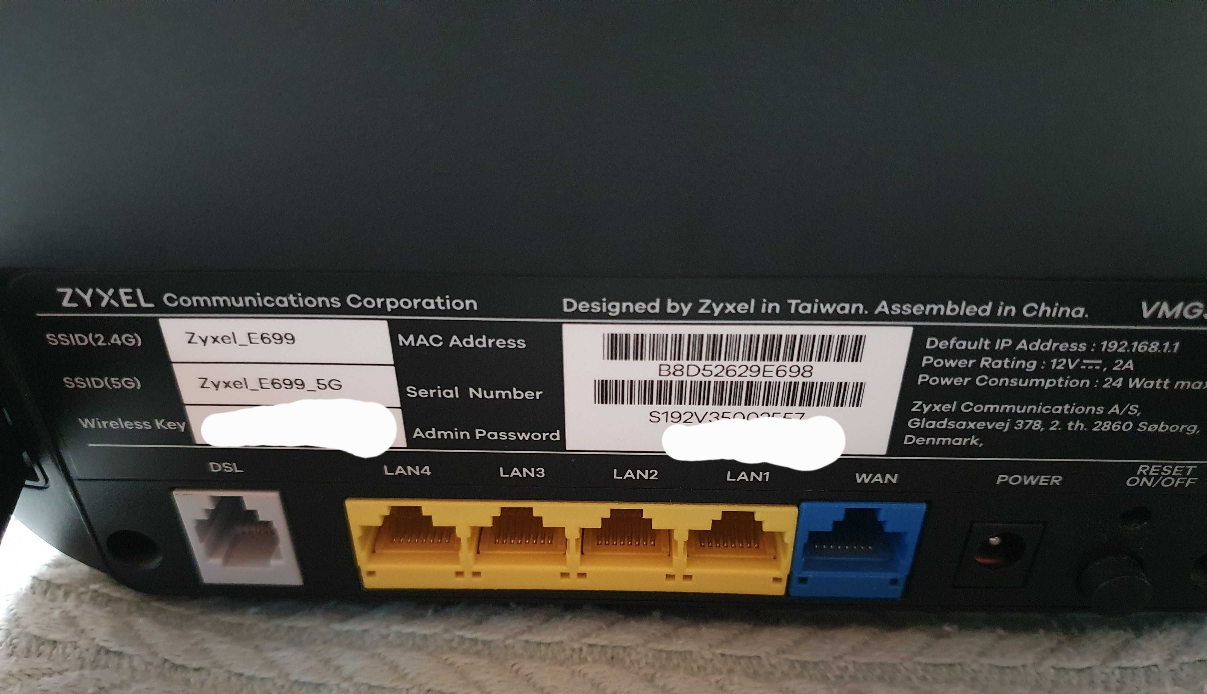 VDSL/ADSL Wifi маршрутизатор ZYXEL VMG3925-B10C
