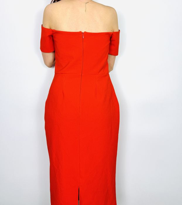 Czerwona sukienka hiszpanka midi M 38 River Island