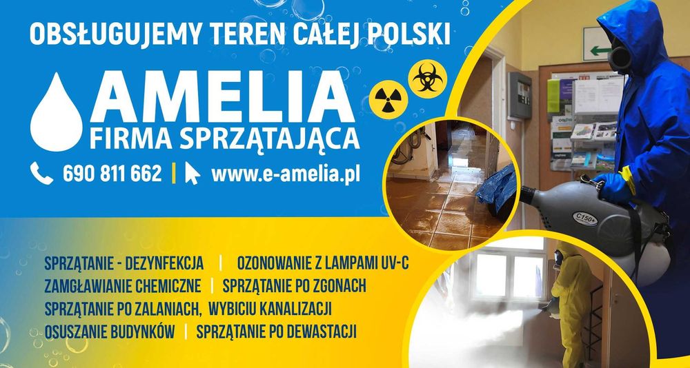 DEZYNFEKCJA zamgławianie chemiczne fumigacja ozonowanie z lampami UV-c