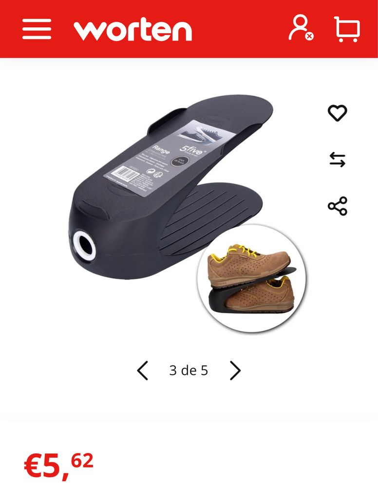 Sapateiras individuais para roupeiro