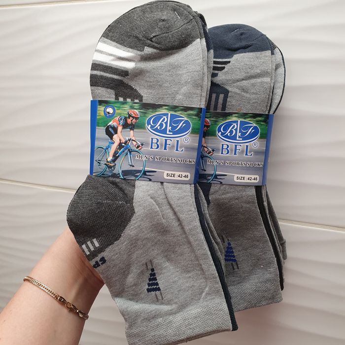 Skarpetki bawełniane męskie 42-46 bawełna komplet 10 par