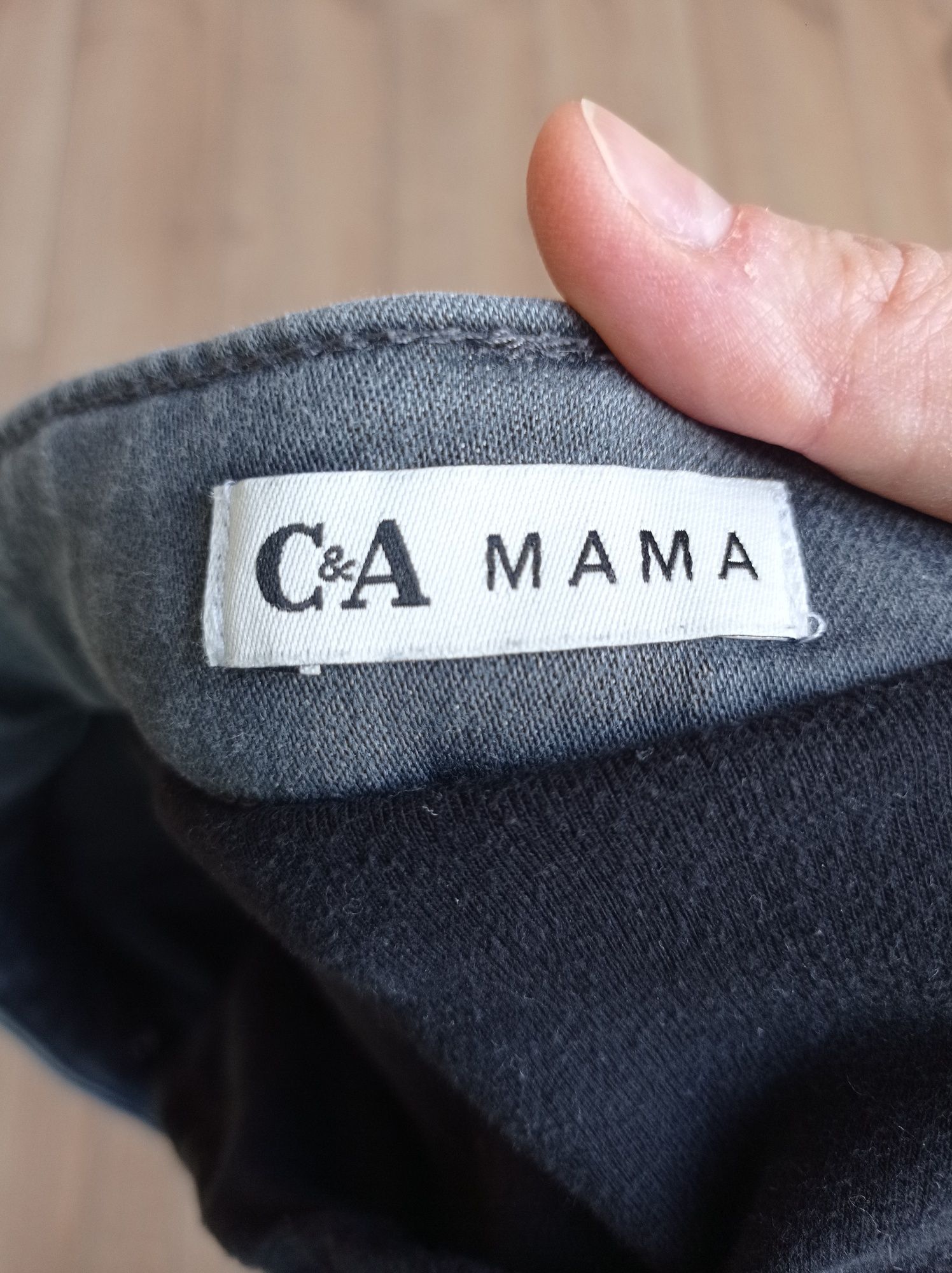 Spodnie dżinsy ciążowe c&a mama szare