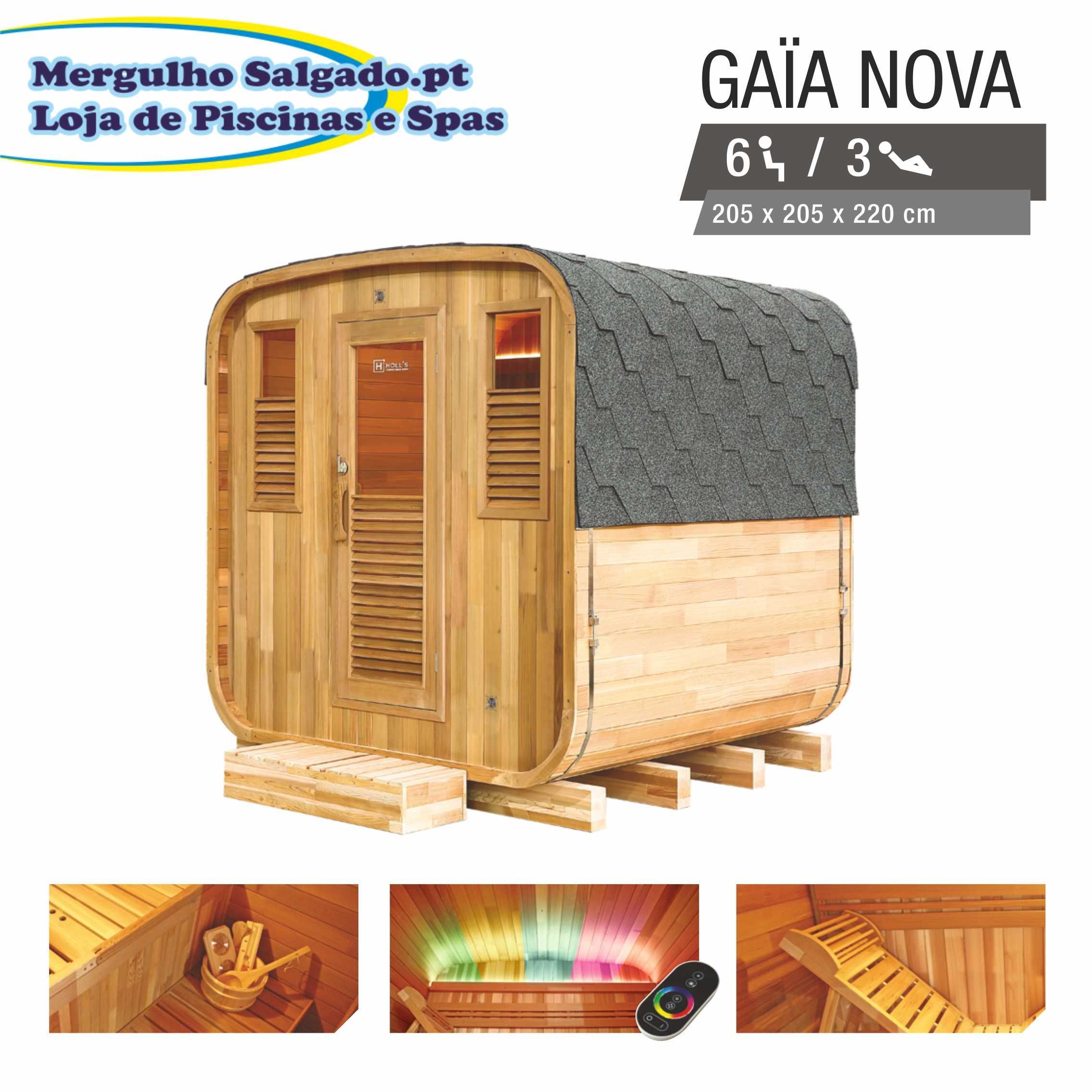 Sauna exterior gaia nova design de qualidade