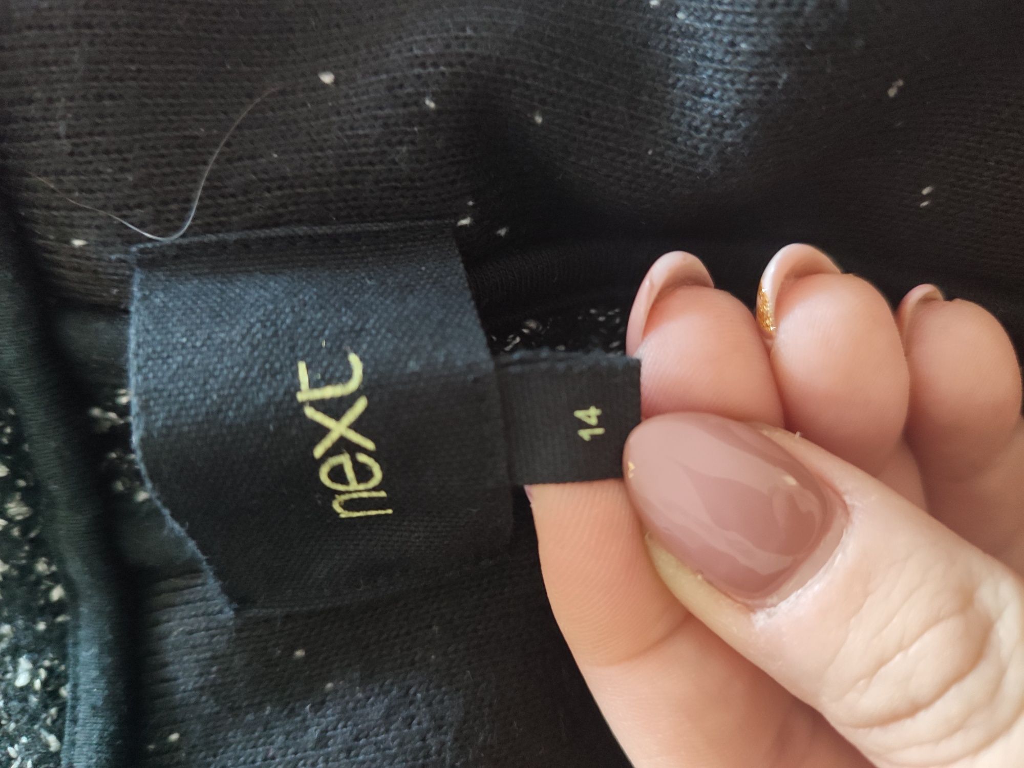 Next gruba narzutka sweter sweterek xl l 40 42 czarna kardigan
