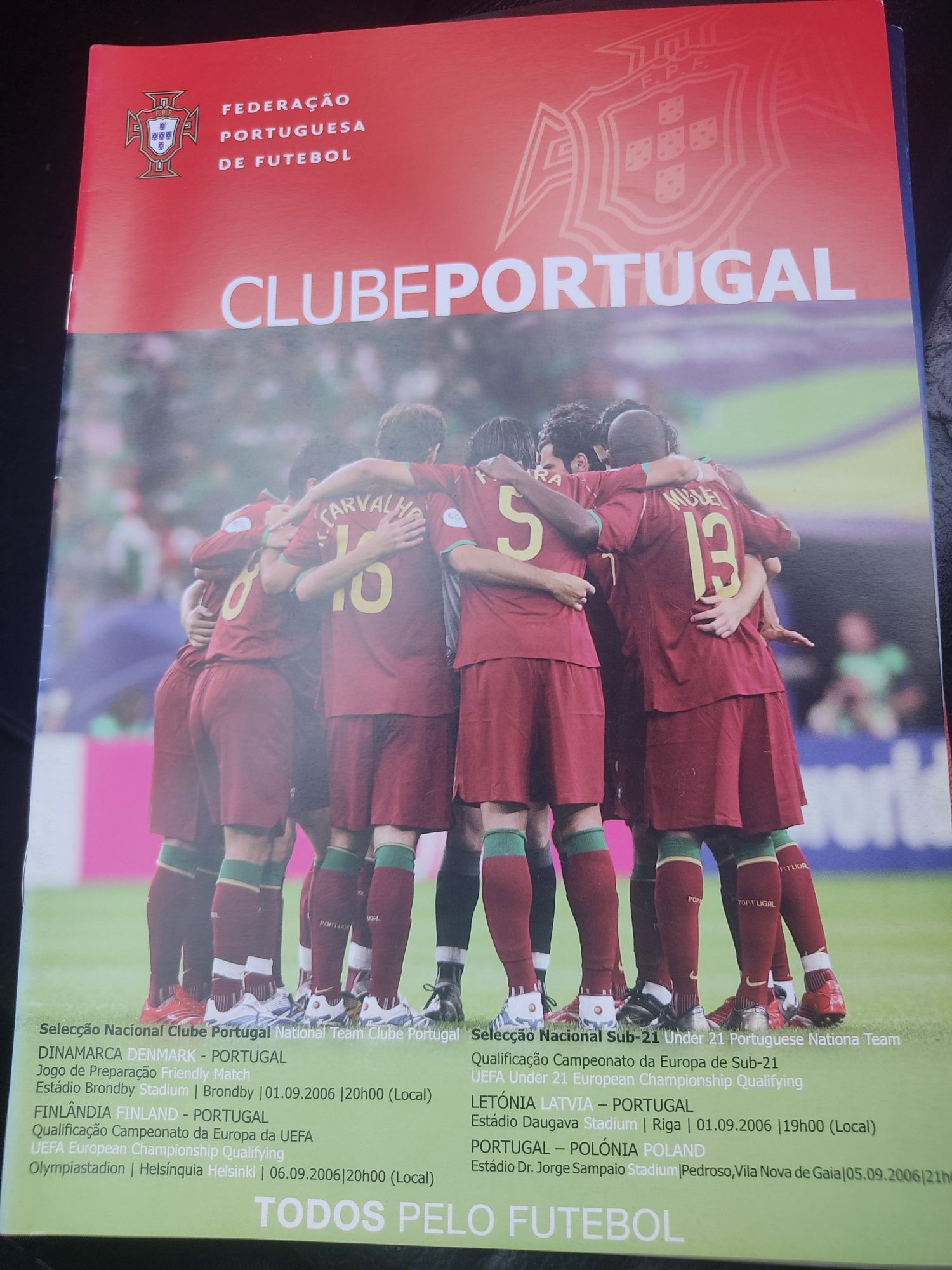 Programa de jogo Dinamarca e Finlândia Portugal 2006