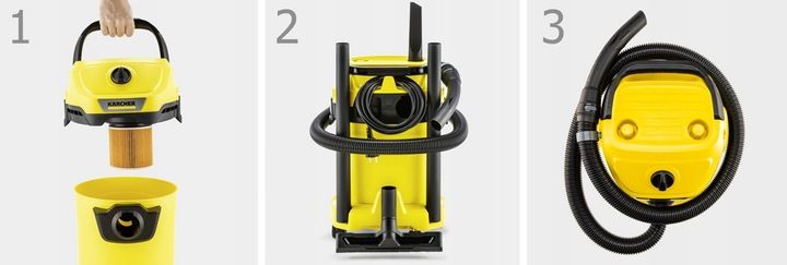 Odkurzacz Przemysłowy Karcher Wd 3 Zestaw Piorący +nadmuch Sucho Morko