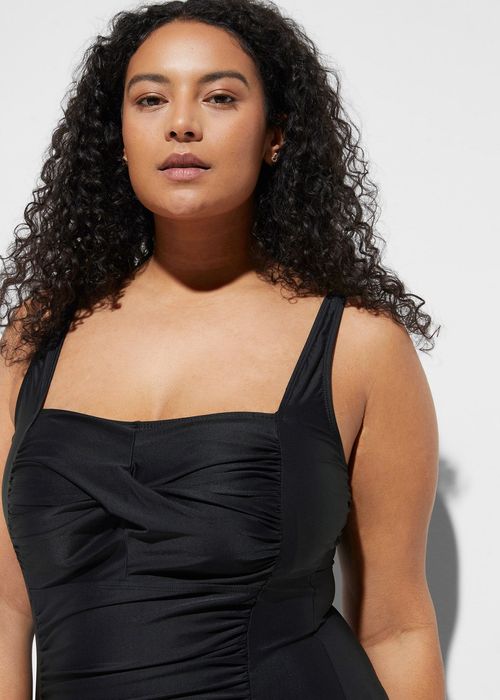 B.P.C kostium jednoczęściowy marszczony czarny 44.