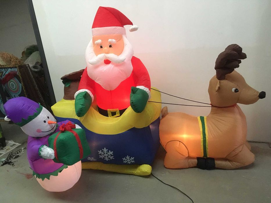 Antigo vtg ~ "INSUFLÁVEL de NATAL" ~ Com luz interior ~ Impecável ~ #6