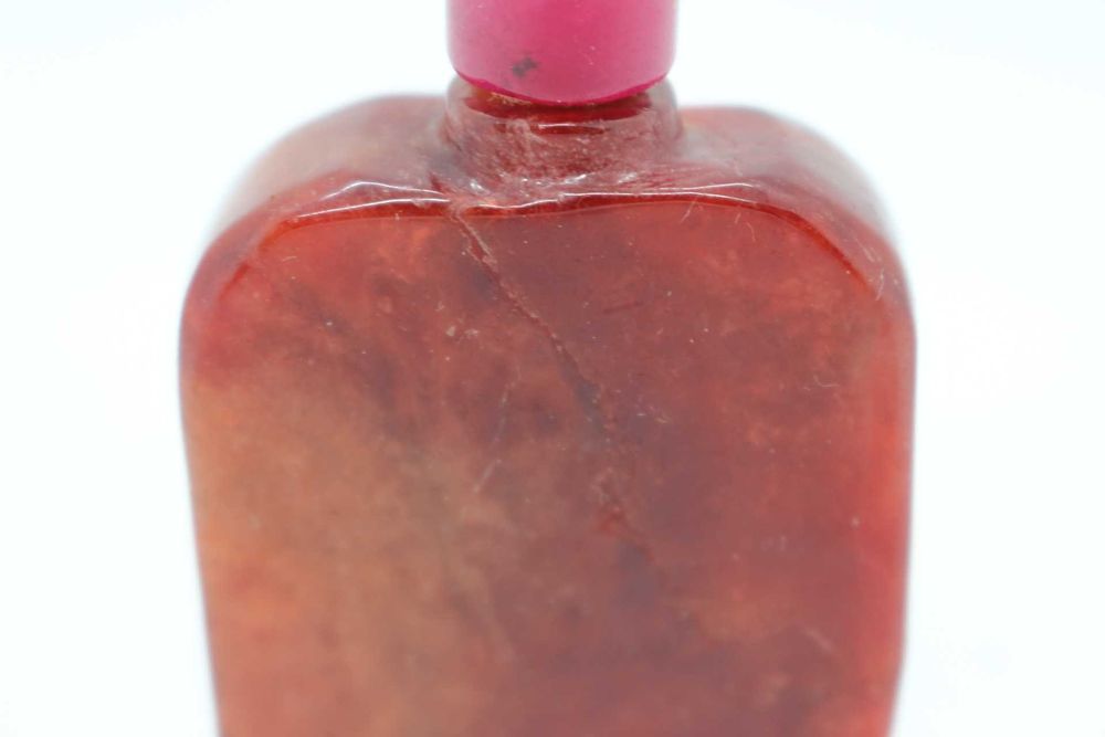 Snuff Bottle em JADE Laranja XIX
